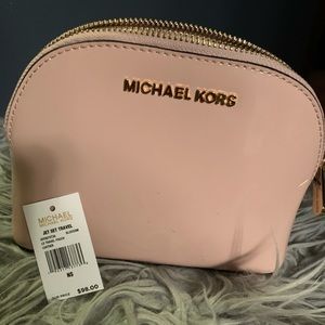 🆕 Michael Kors Lg Jet Set Travel Pouch-Blossom!!